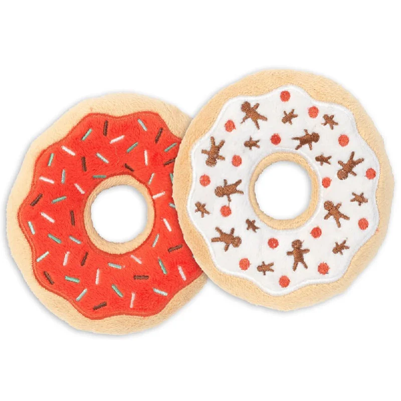 FuzzYard X'mas Donuts Plush Dog Toy (2pcs)