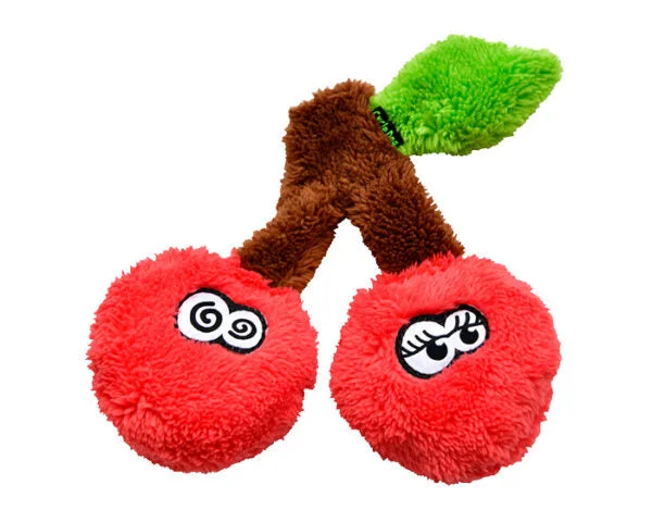 Cycle Dog USA Duraplush Cherries Plush Dog Toy, Red