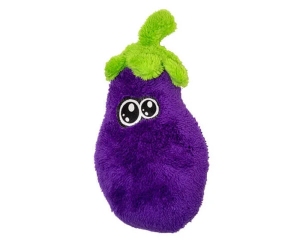 Cycle Dog USA Duraplush Egg Plant Plush Dog Toy, Purple