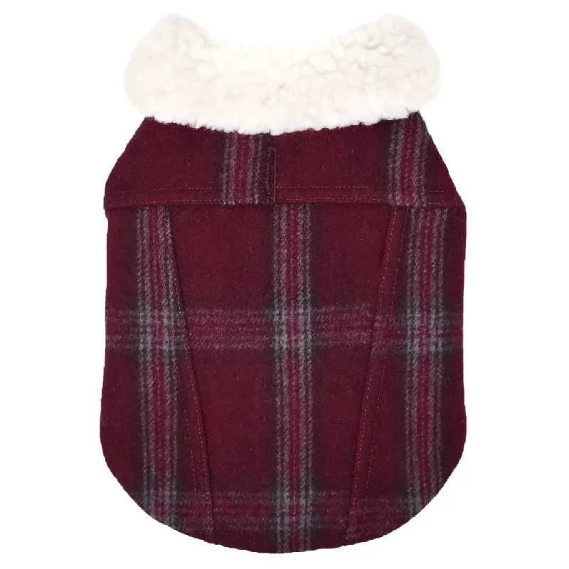 Modern Classic Dog Coat Merlot Plaid