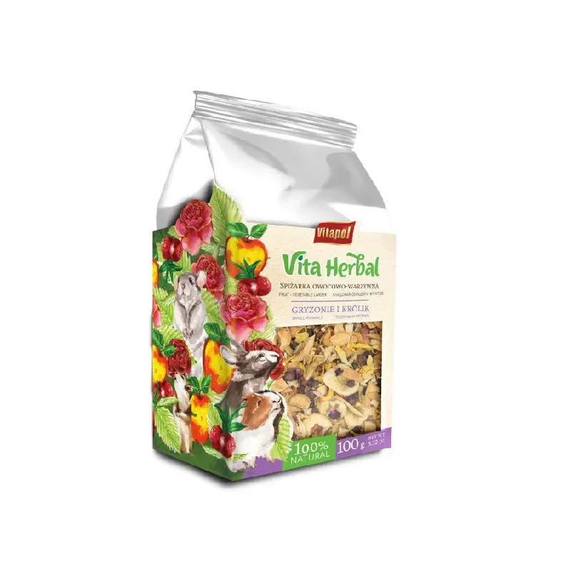 A & E Cages Vita Herbal Fruit & Vegetable Mix for Small Animals 100 g