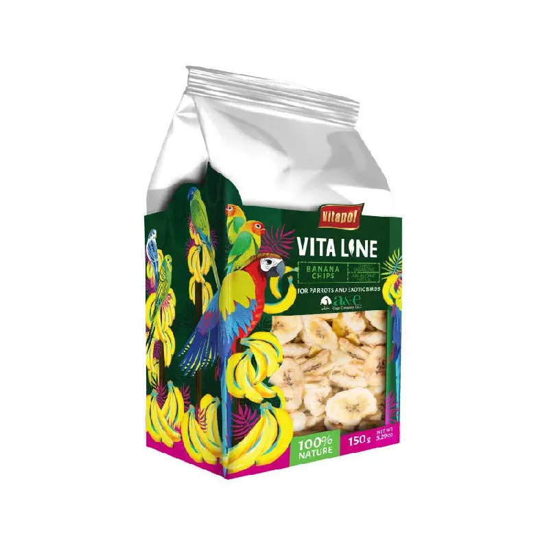 A & E Cages Vitapol Vita Line Banana Chips for Parrots & Exotic Birds