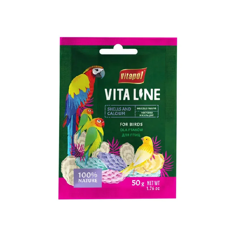 A & E Cages Vitapol Vita Line Shells & Calcium Bird Supplement 50 g