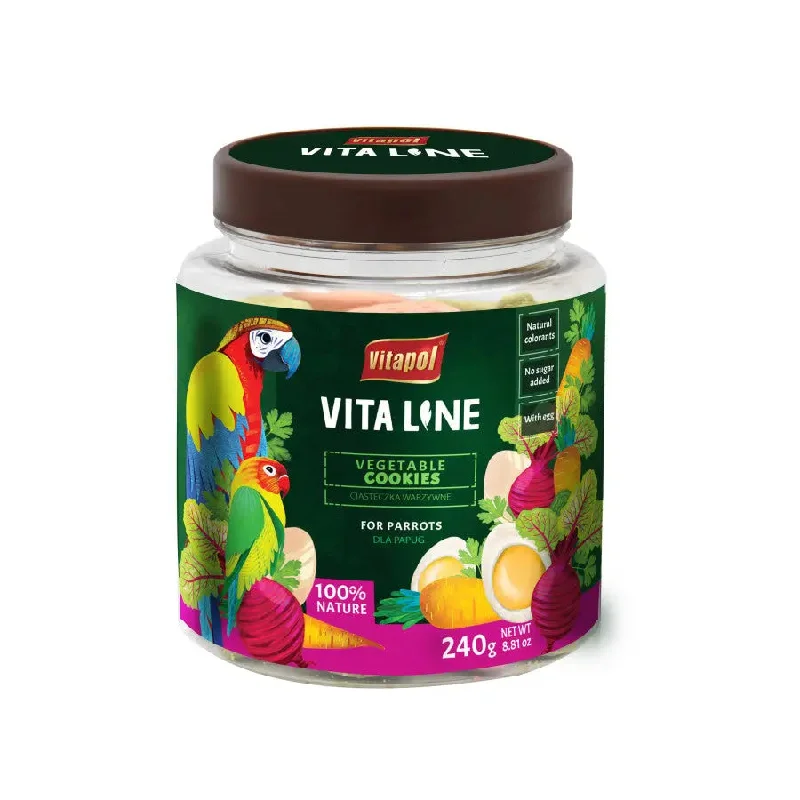 A & E Cages Vitapol Vita Line Vegetable Cookies for Parrots 240 g