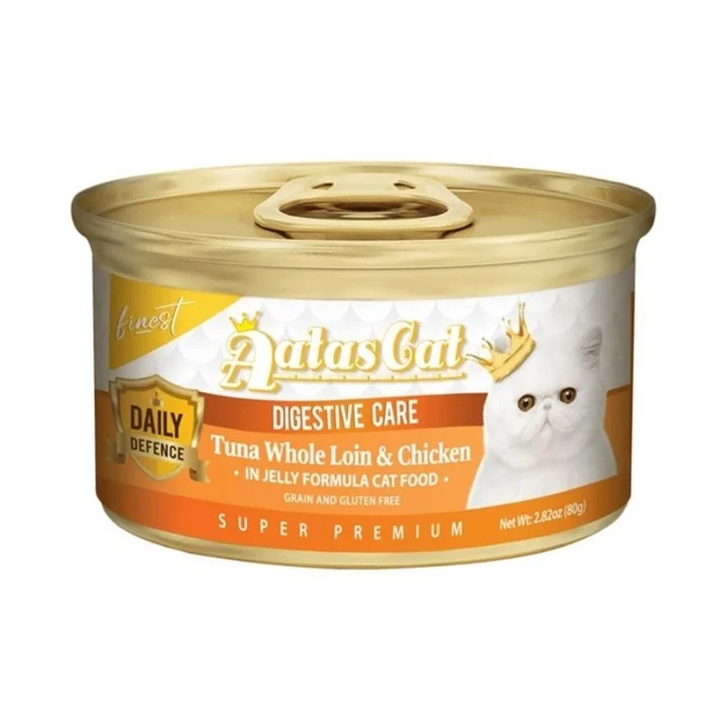 Aatas Cat Daily Defence Digestive Care Tuna Whole Loin & Chicken In Jelly Canned Cat Food