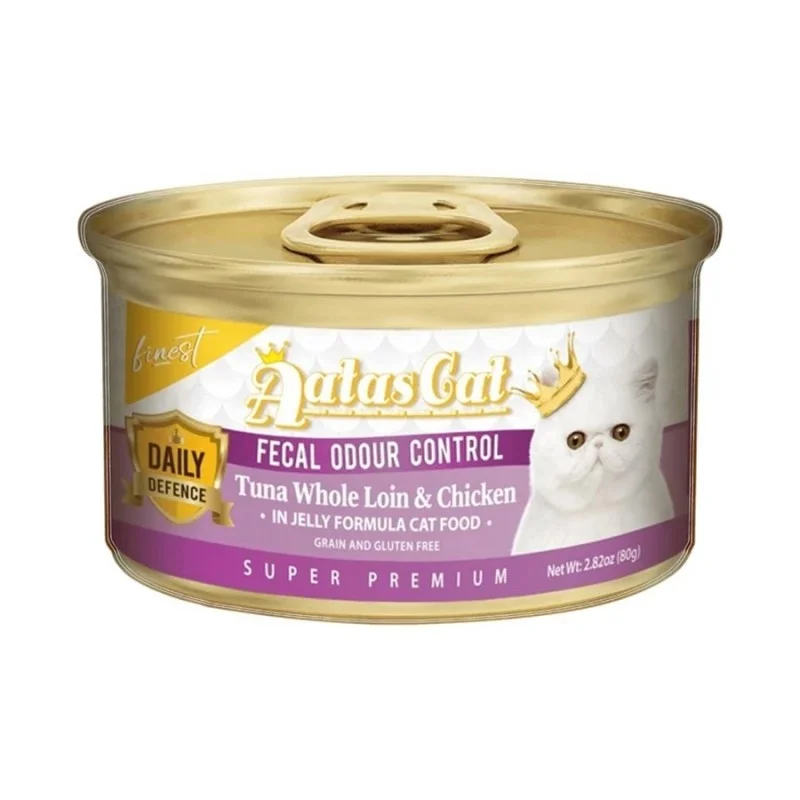 Aatas Cat Daily Defence Fecal Odour Control Tuna Whole Loin With Chicken In Jelly Canned Cat Food