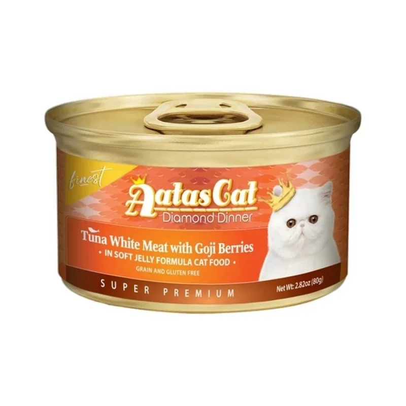 Aatas Cat Diamond Dinner Tuna White Meat With Goji Berries In Soft Jelly Canned Cat Food