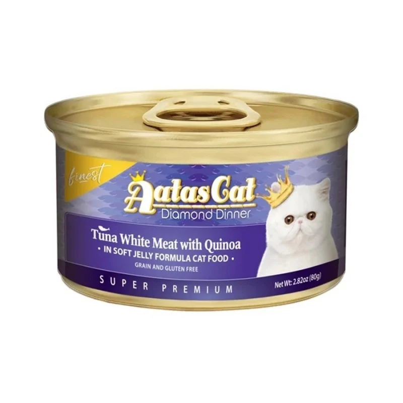 Aatas Cat Diamond Dinner Tuna White Meat With Quinoa In Soft Jelly Canned Cat Food