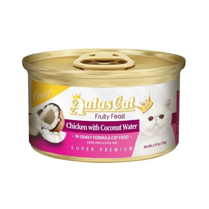 Aatas Cat Fruity Feast Chicken With Coconut Water In Gravy Canned Cat Food