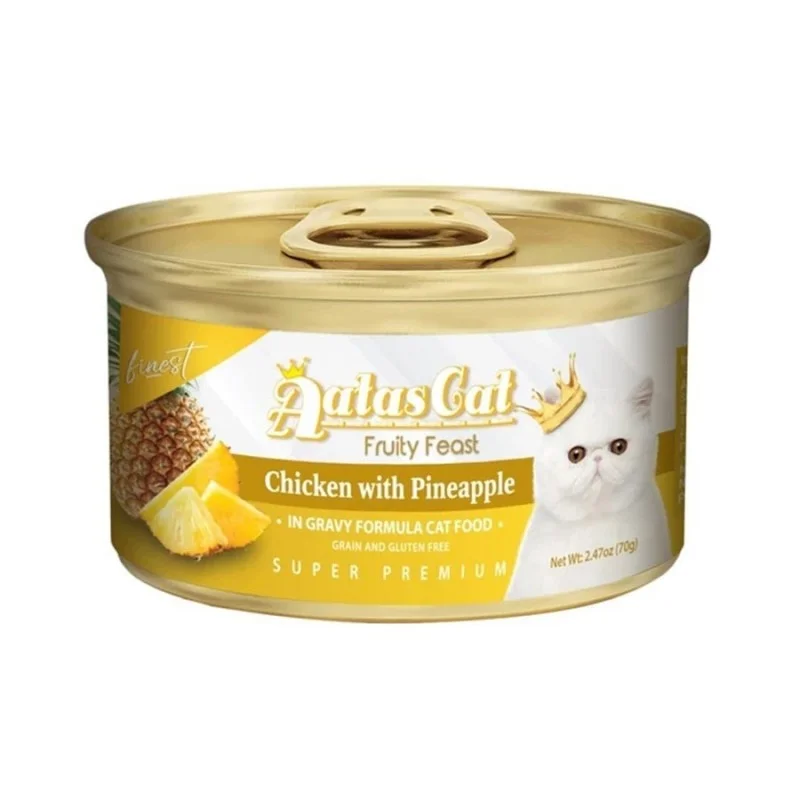 Aatas Cat Fruity Feast Chicken With Pineapple In Gravy Canned Cat Food