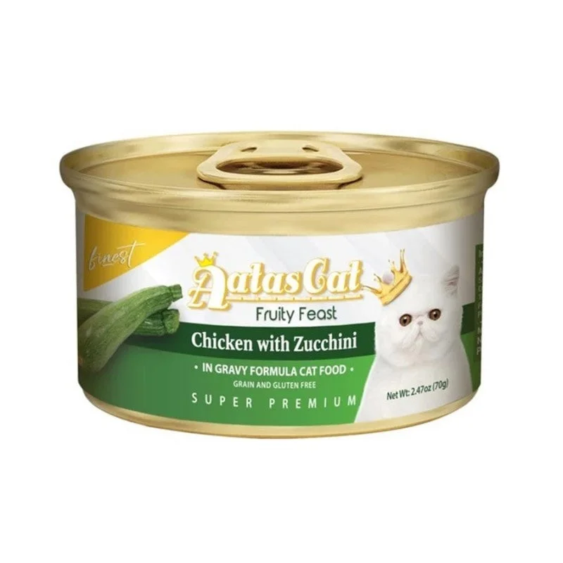 Aatas Cat Fruity Feast Chicken With Zucchini In Gravy Canned Cat Food