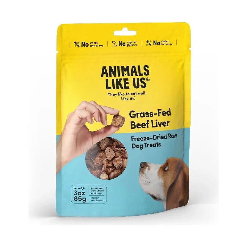 Animals Like Us Freeze Dried Raw Grass-Fed Beef Liver Dog Treat 3 oz