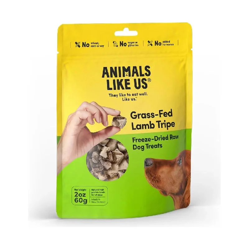 Animals Like Us Freeze Dried Raw Grass-Fed Lamb Tripe Dog Treat 2 oz