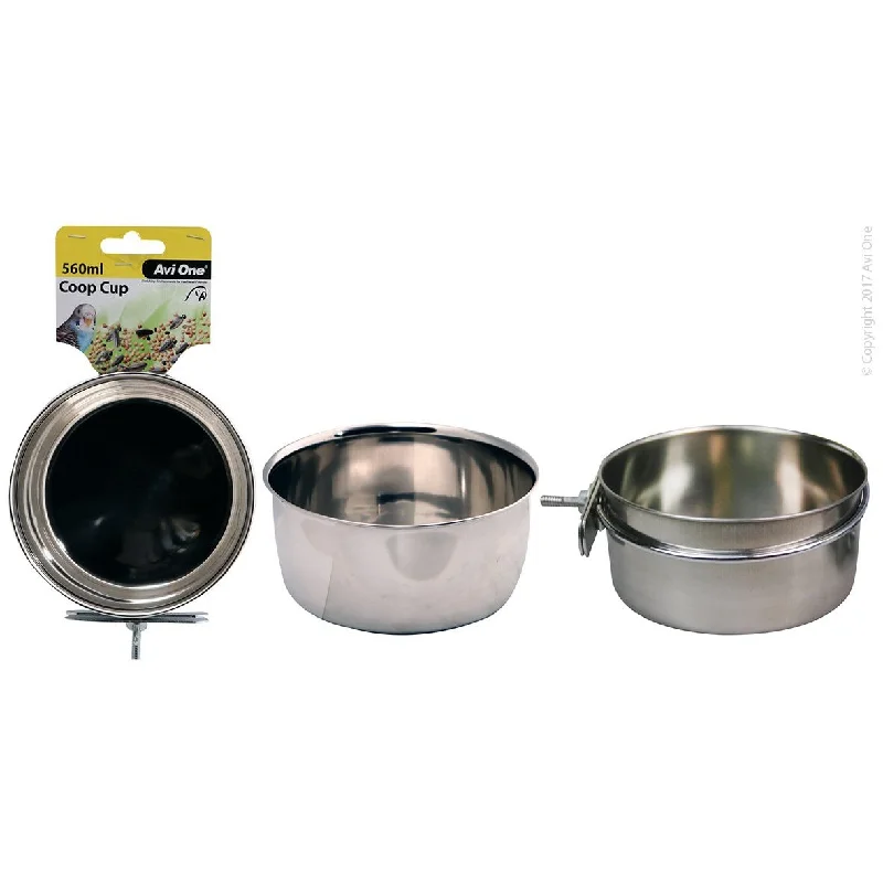 Avi One Coop Cup Bird Seed and Water Bowl 560ml