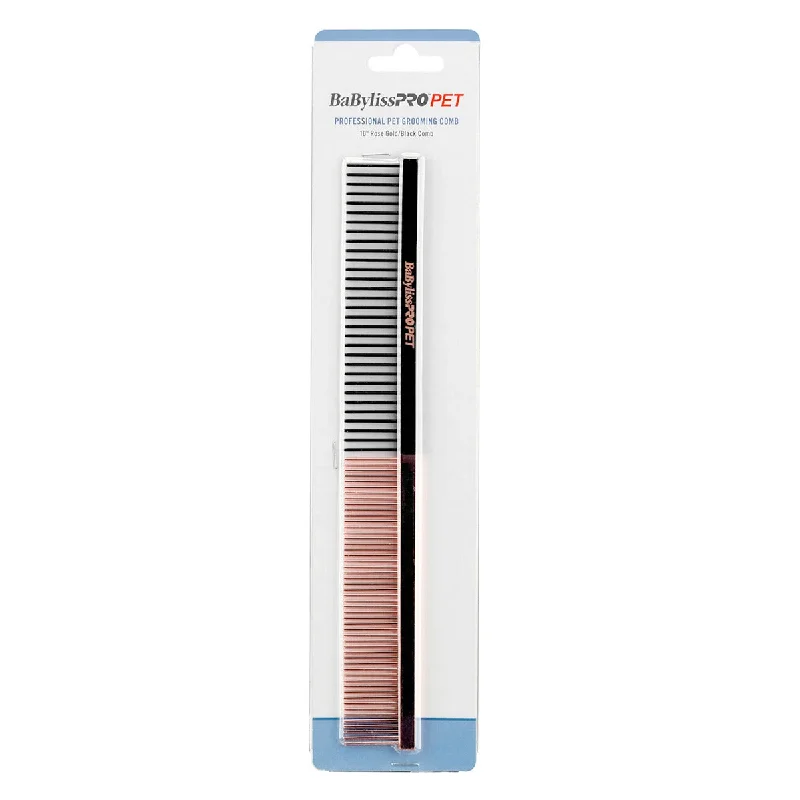 BaByliss PRO PET Rose Gold/Black Dog Comb – Medium