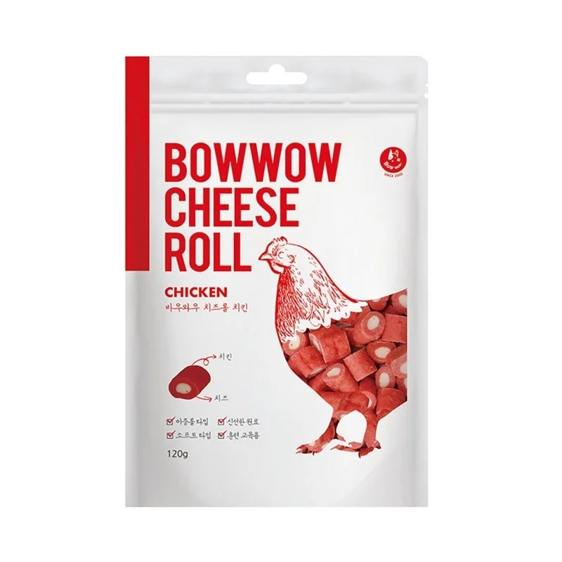 Bow Wow Cheese Roll Chicken Dog Treat