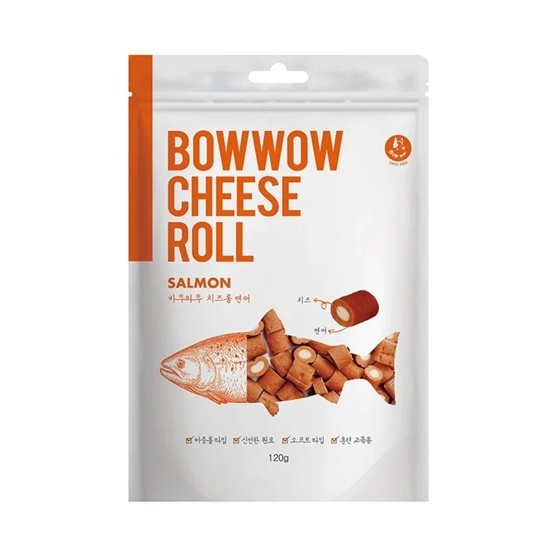 Bow Wow Cheese Roll Salmon Dog Treat