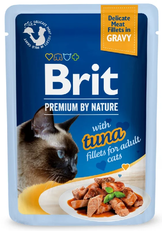 BRIT PREMIUM By Nature plic pentru pisici adulte, file cu Ton în sos 85g