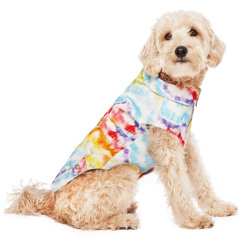 Canada Pooch Downtown Denim Rainbow Dog Vest