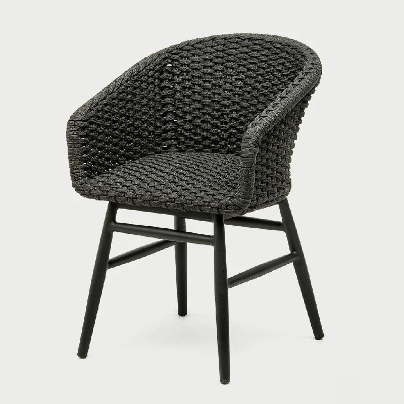 Charly Black Rope Dining Arm Chair