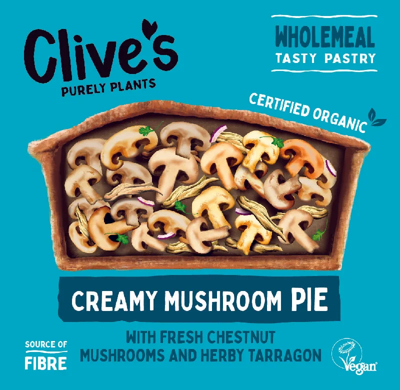 Clive's Organic Creamy Mushroom Puff Pie 235g