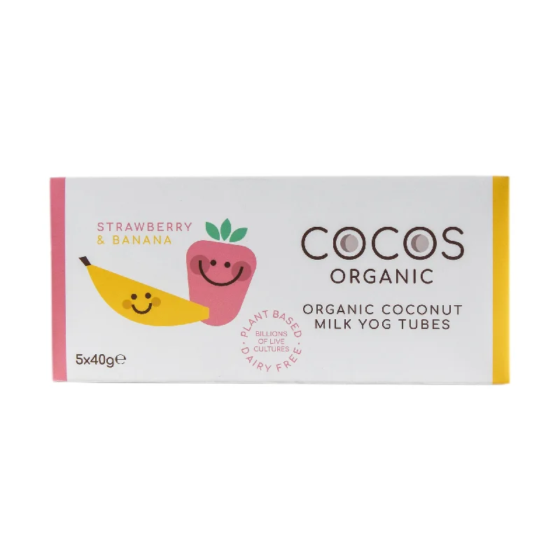 COCOS Strawberry Banana Yogurt Tubes 5x40g