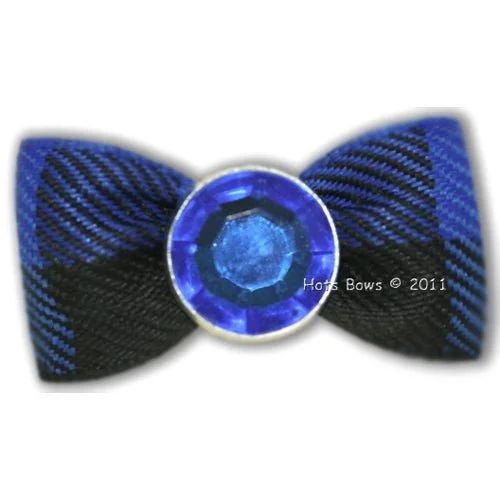 Crystal Blue Dog Hair Bow