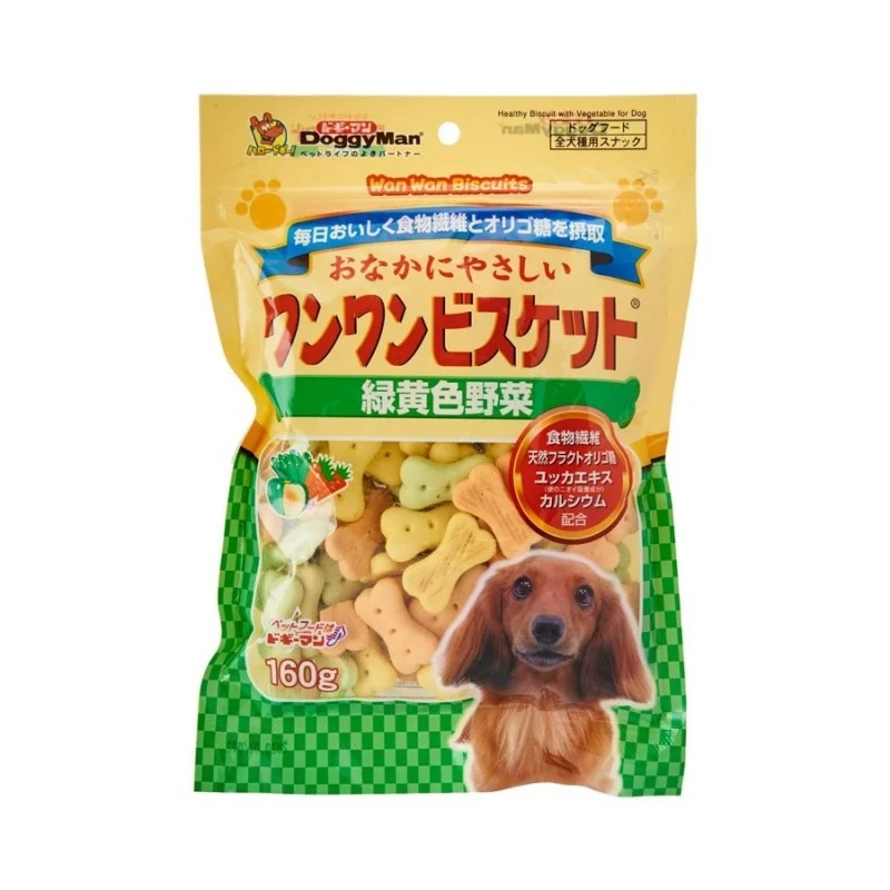 Doggyman Biscuit Green & Yellow Vegetable Dog Treat