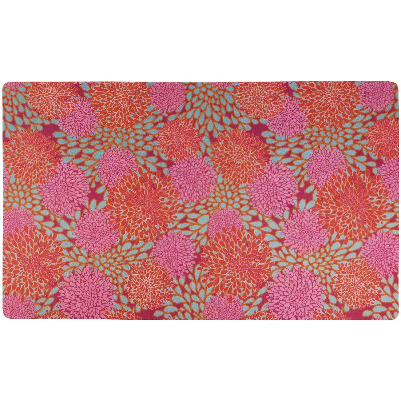 DRYMATE Pet Place Mat, Pink Flowers 12"x20"