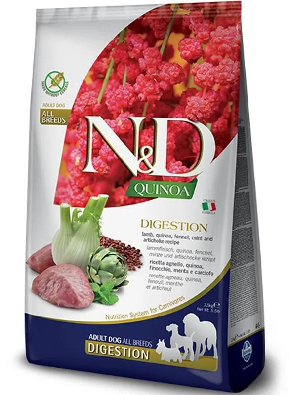 Farmina N&D Quinoa Grain Free Lamb and Fennel Digestion All Breeds Dog Food