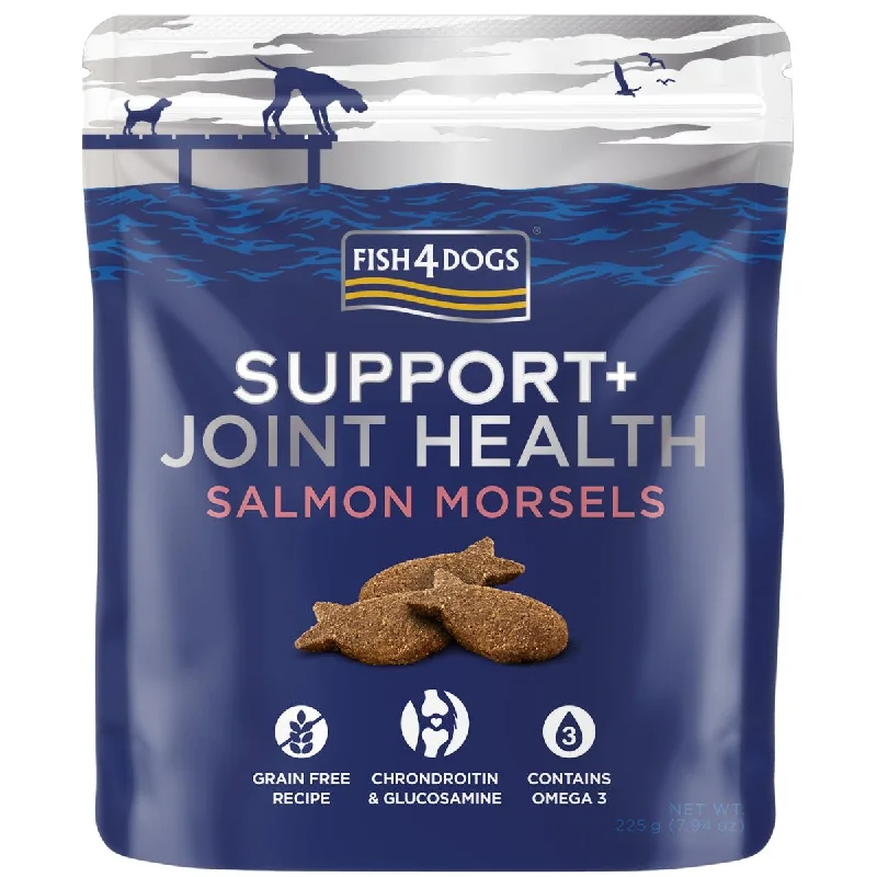 Fish4Dogs | Natural Dog Biscuit | Grain Free Support+ Joint Health Salmon Morsels - 225g