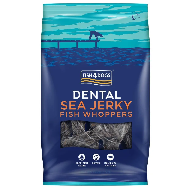 Fish4Dogs | Natural Dog Treat | Dental Sea Jerky Fish Whoppers - 500g