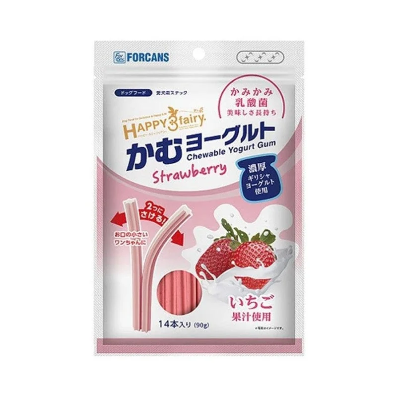 Forcans Happy 3 Fairy Yogurt Gum Strawberry