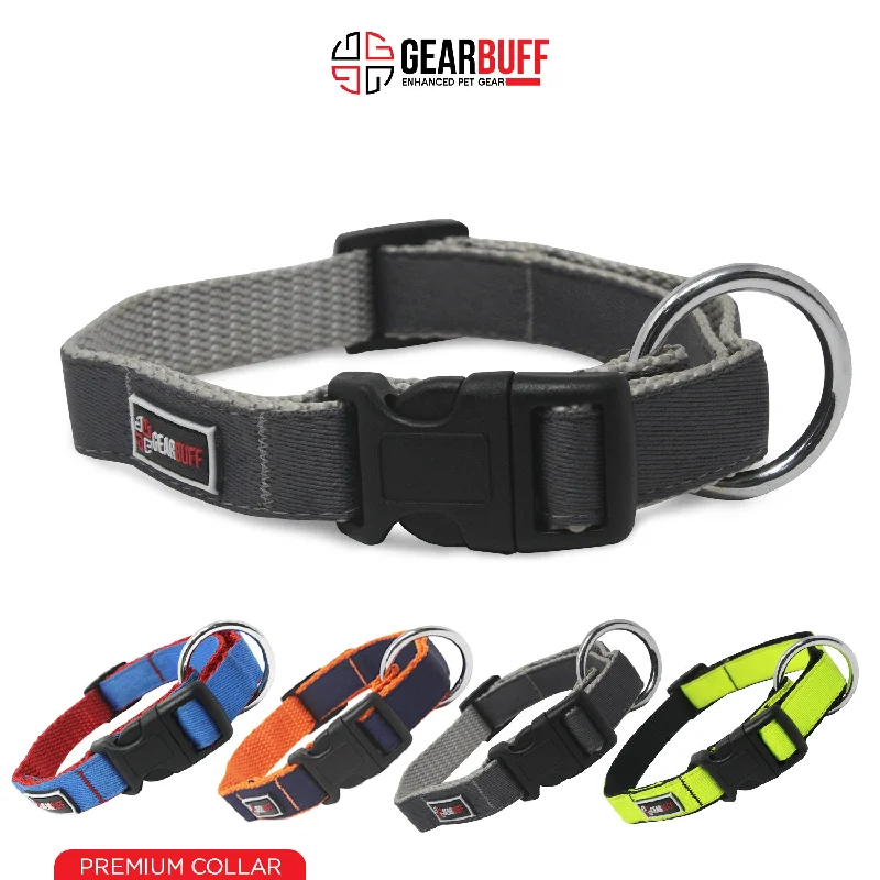 GEARBUFF Pet Walk Premium Collar for Dogs, Grey