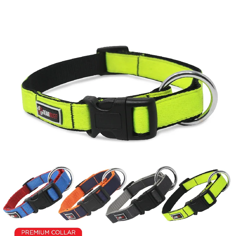 GEARBUFF Pet Walk Premium Collar for Dogs, Kiwi & Black