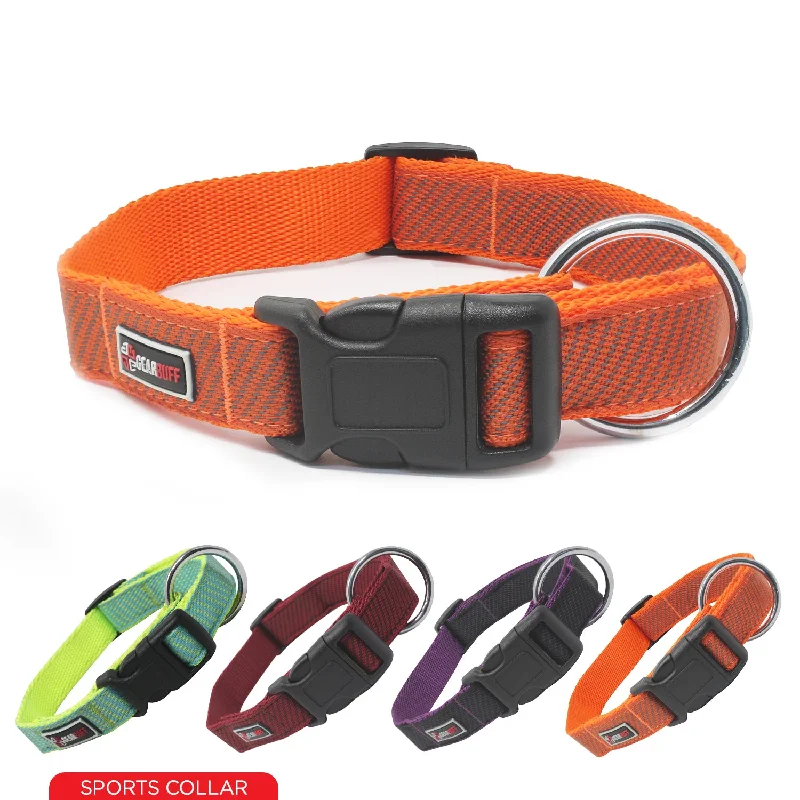 GEARBUFF Sports Collar for Dogs, Orange & Limestone