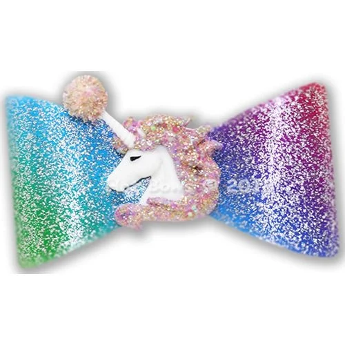 Glitter Unicorn Hair Bow