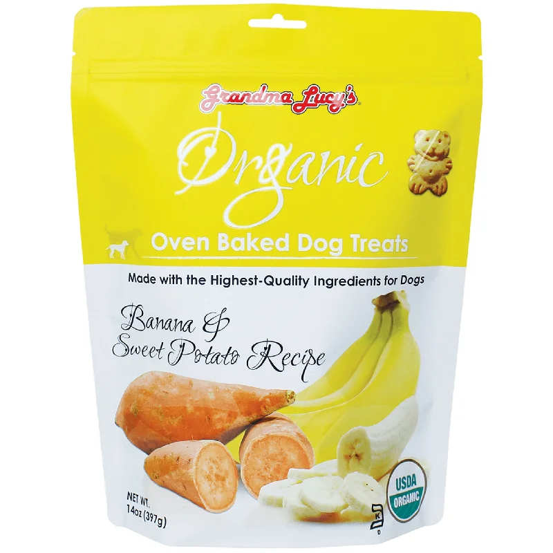 Grandma Lucy's Organic Banana & Sweet Potato Oven Baked Dog Treats - 14oz