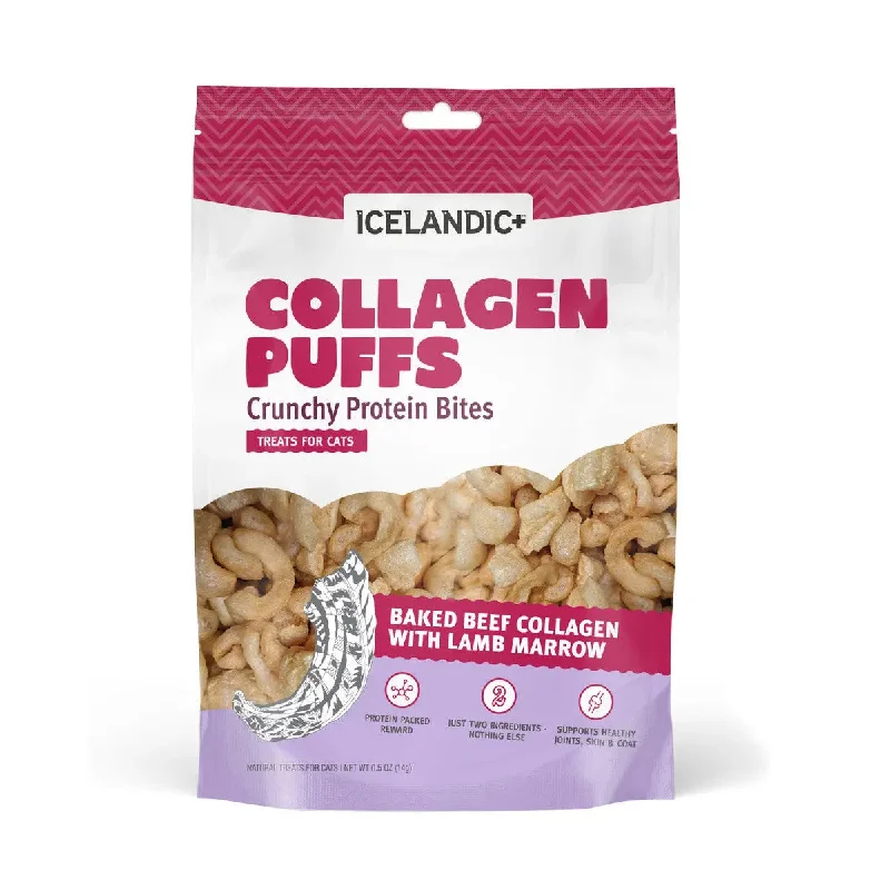 Icelandic+ Beef Collagen Mini Puffs Treats for Cats