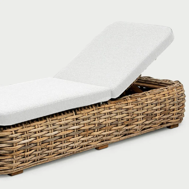 Jones Woven Sun Lounger with White Cushion