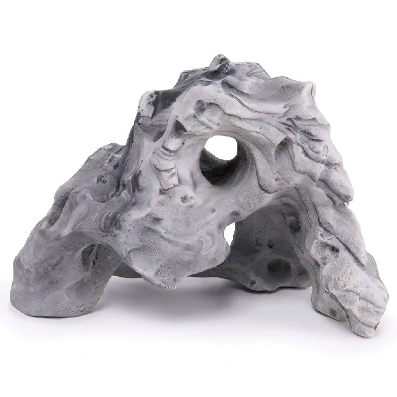 Kazoo Grey Sandstone with Swirl Aquarium Ornament Medium