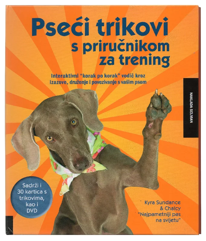 Knjiga Pseći trikovi s priručnikom za trening, 30 kartica i DVD-om