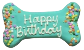 Lucky Biscuit Pet Bakery - Celebration - Happy Birthday 5" Bone - Blue