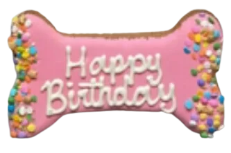 Lucky Biscuit Pet Bakery - Celebration - Happy Birthday 5" Bone - Pink