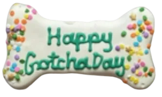 Lucky Biscuit Pet Bakery - Celebration - Happy Gotcha Day 5" Bone