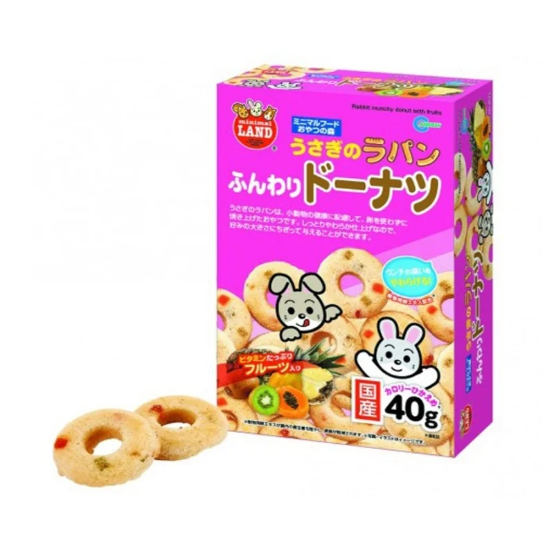 Marukan Crunchy Donut With Fruits Rabbit Treat