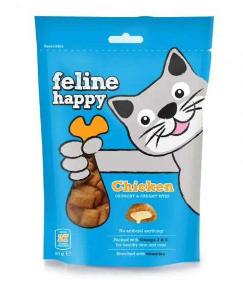 M&C Feline Happy Treats Chicken - 60G