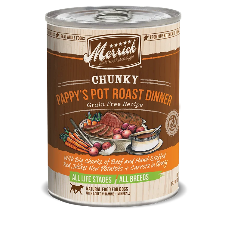 Merrick Chunky Pappy's Pot Roast Dinner Wet Dog Food