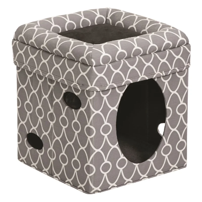 Midwest Home for Pets Curious Cat Cube - Gray (1 count)