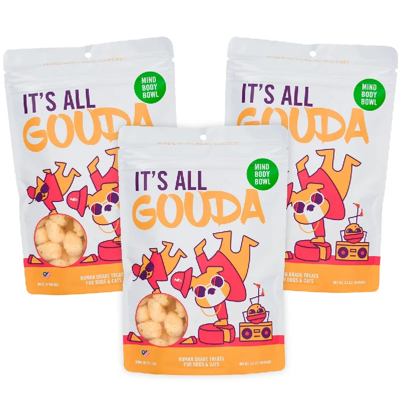 MIND BODY BOWL It's All Gouda Dog & Cat Treats 3-Pack